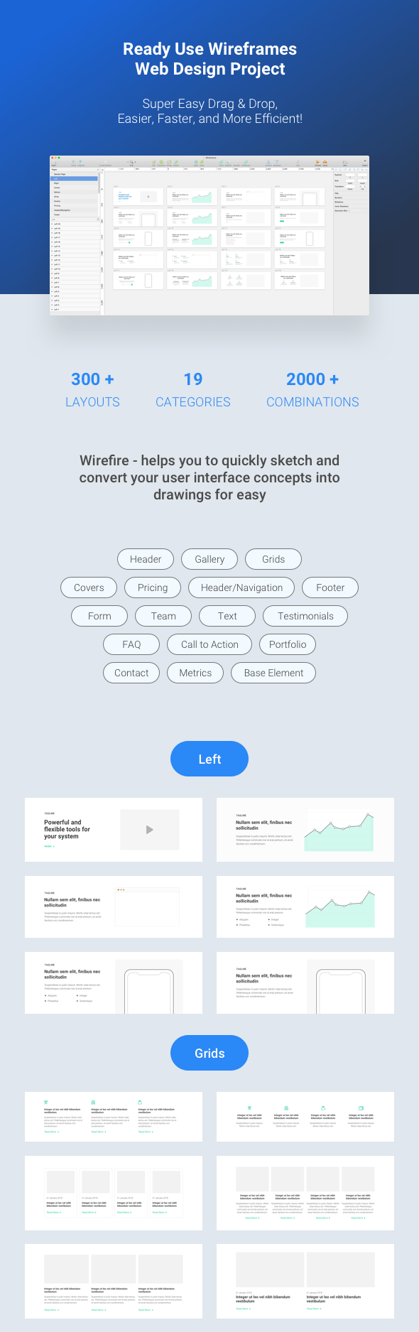 Wireframe Web Design Kit