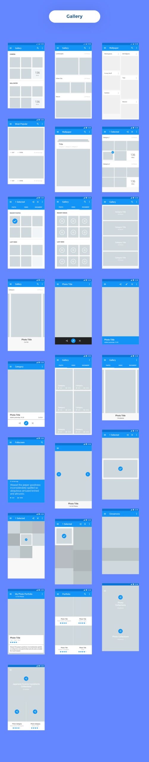 Wireframe Mobile UI KIT