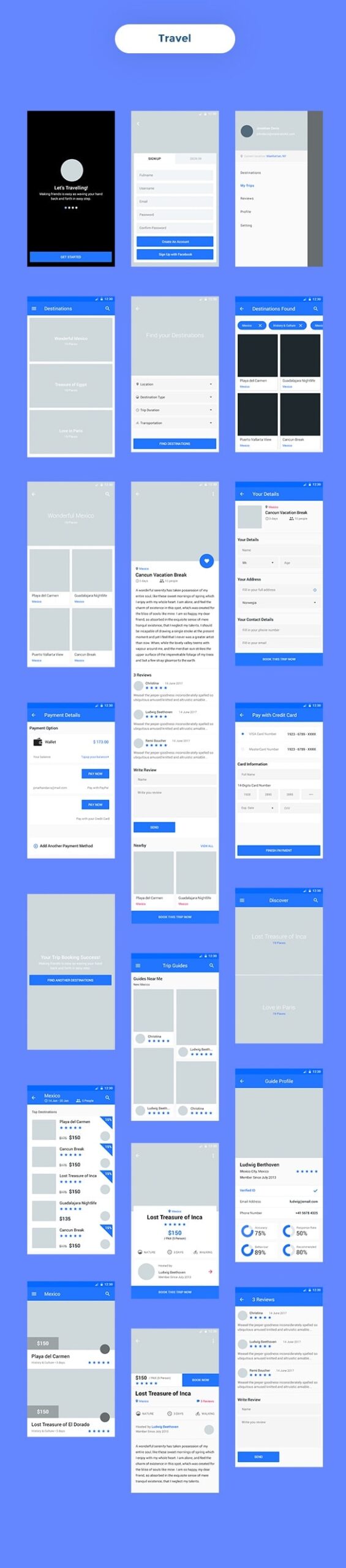 Wireframe Mobile UI KIT