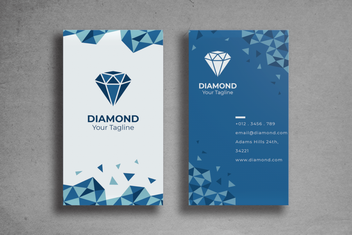 business card diamond store brand