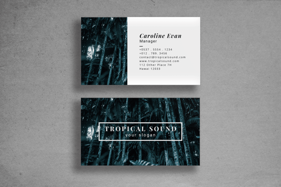 business card sound manager identity