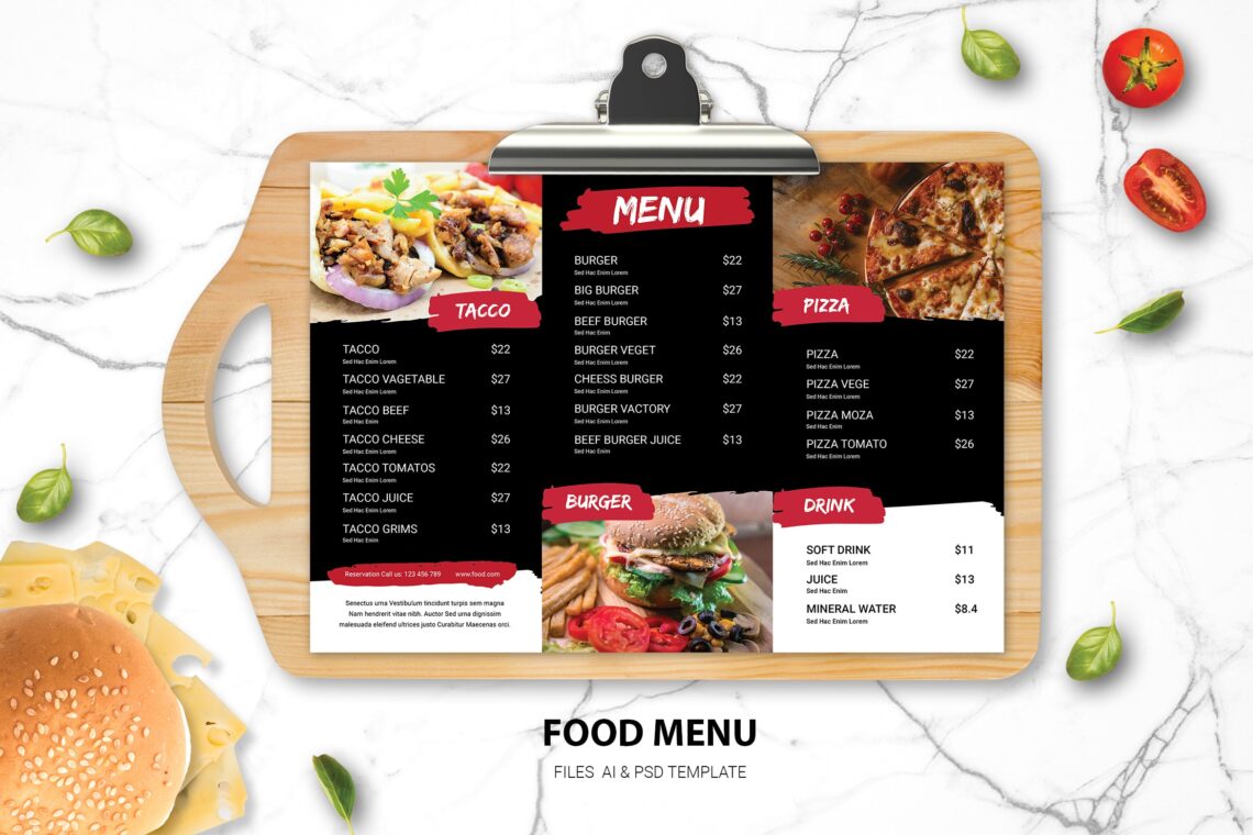 food menu western variant