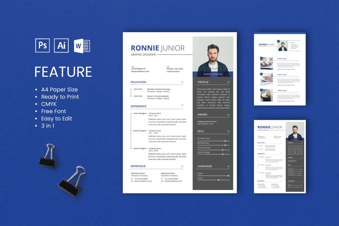 Cv Resume Graphic Designer UI Creative