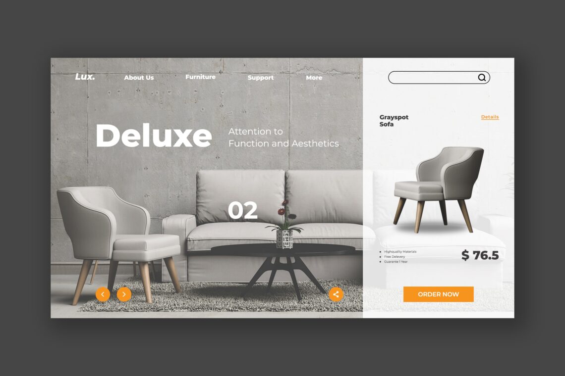 hero header deluxe furniture