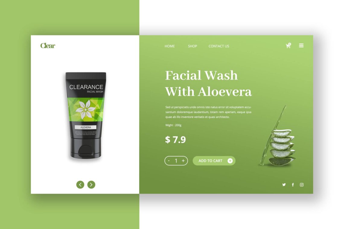 hero header facial wash product