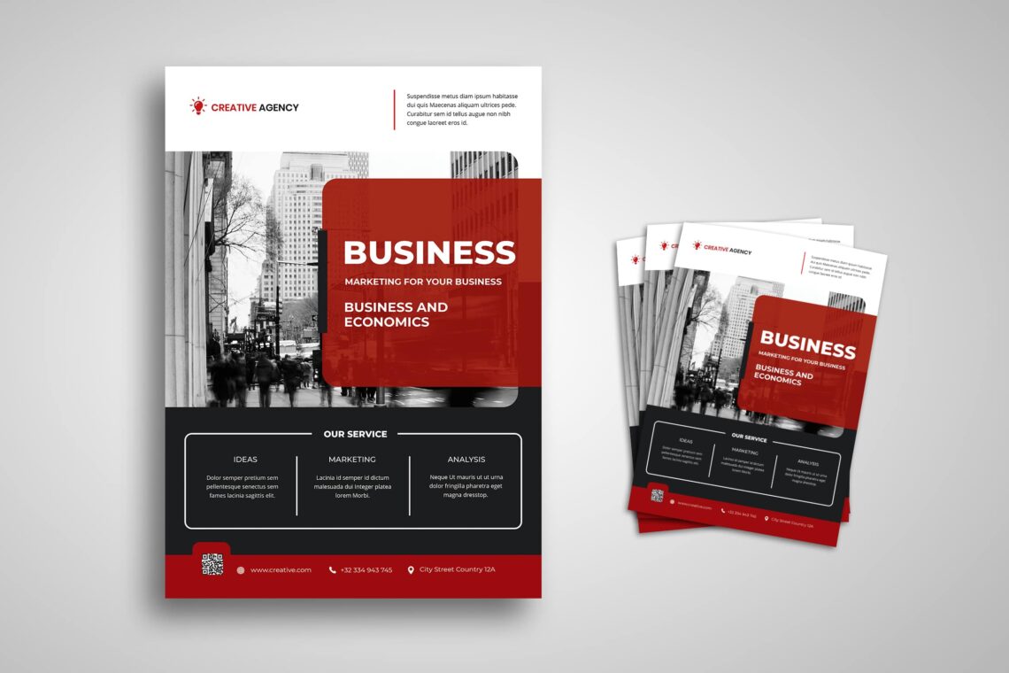 modern business flyer template - Business Marketing Service Flyer Template