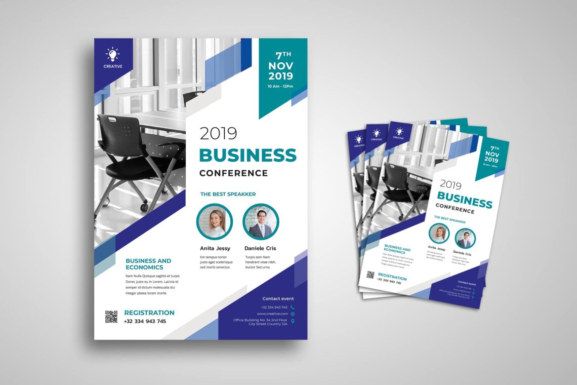 flyer template business speaker UI Creative