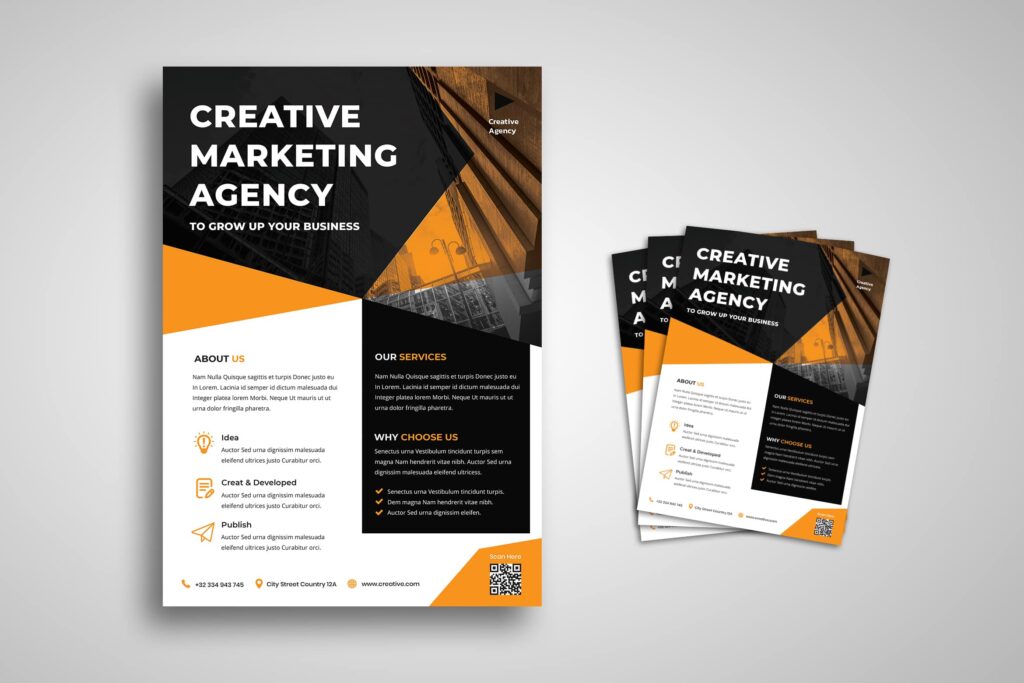 flyer template creative marketing agency