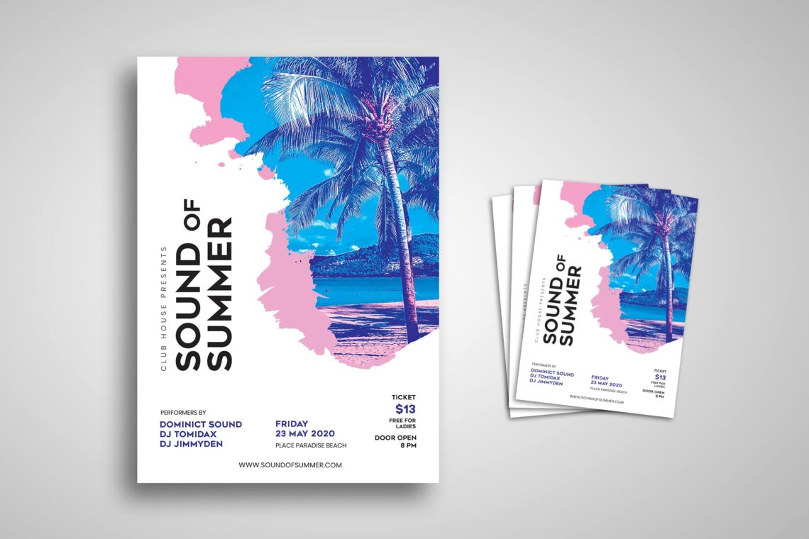 flyer template sound of summer