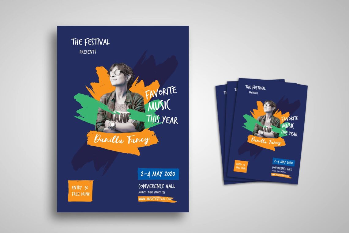 flyer template music festival favourite