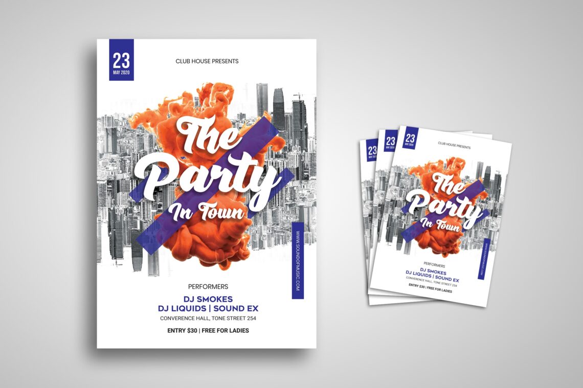 flyer template music party tour