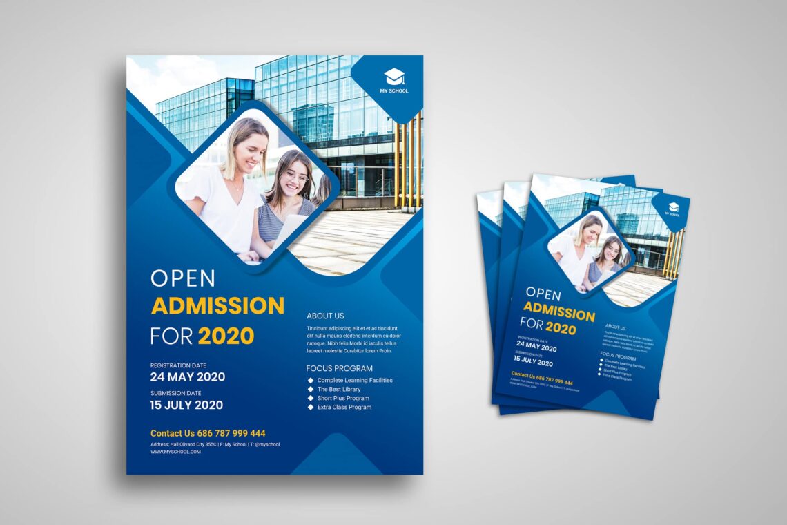 flyer template college admission promotion