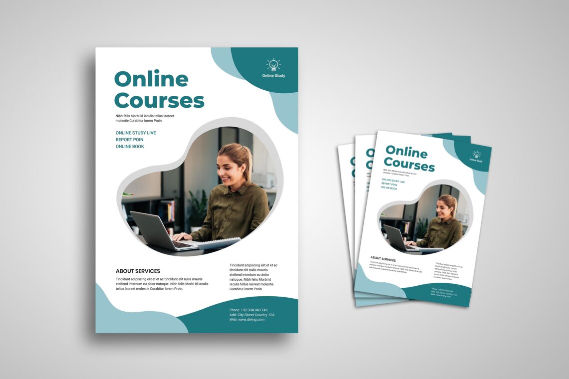 Flyer Template - Online Courses Promotion