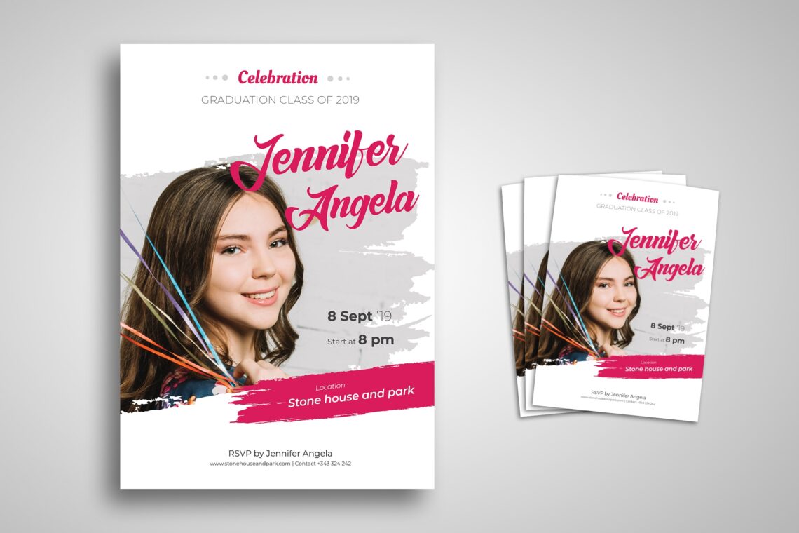 flyer template graduation celebration