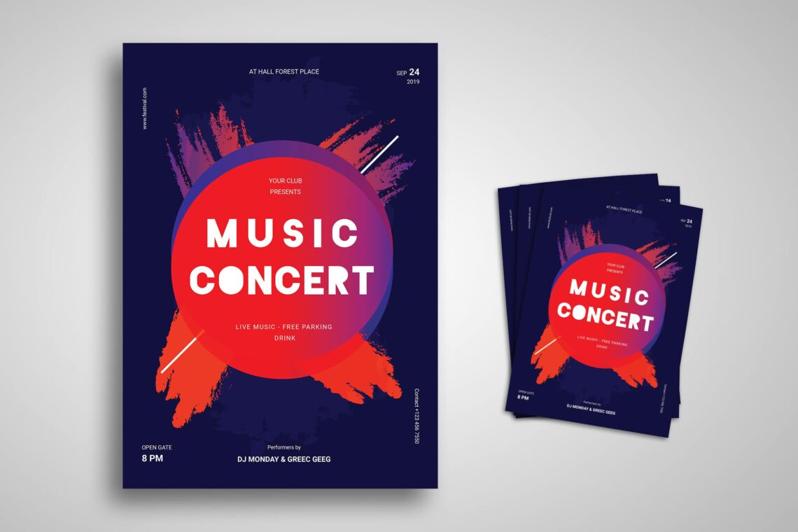 flyer template music concert event