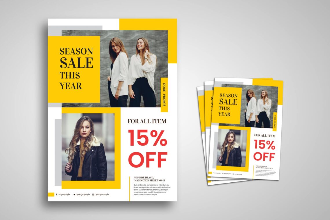 flyer template minimal fashion