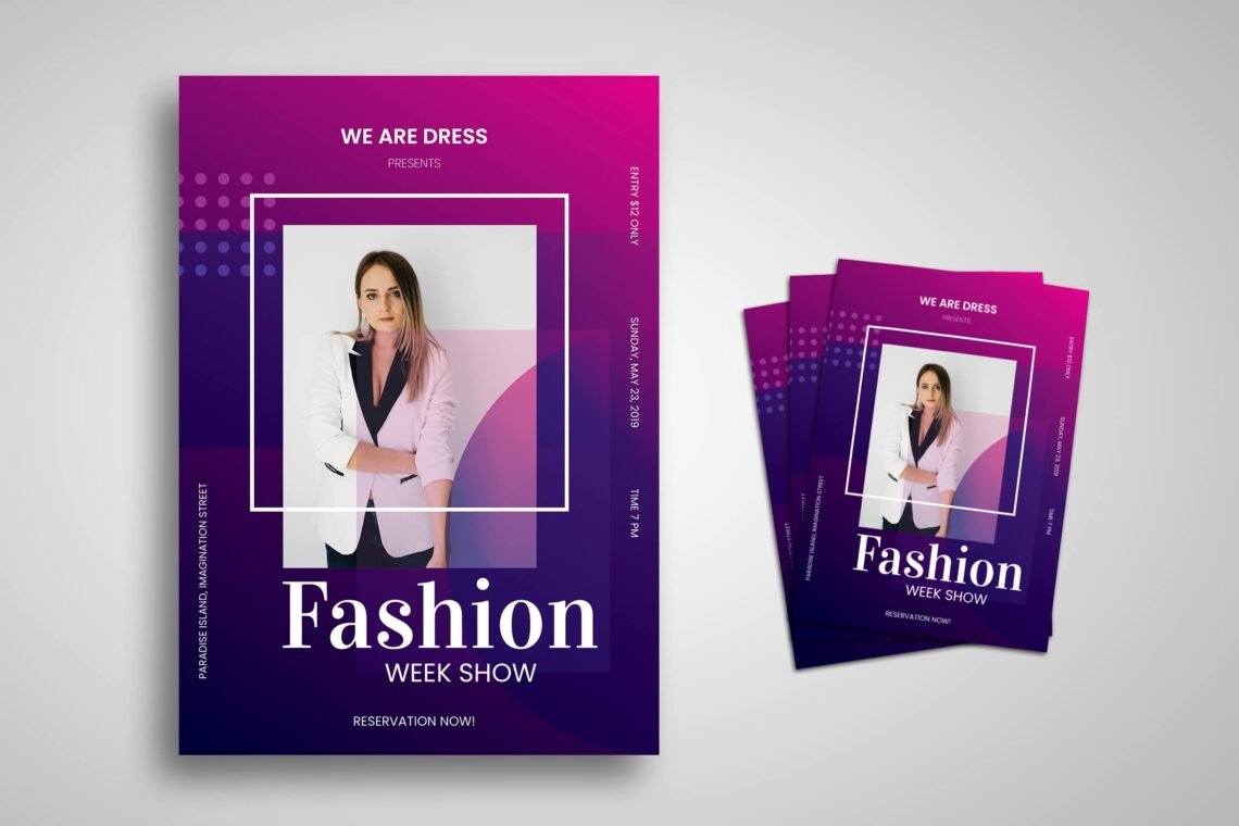 flyer template official fashion