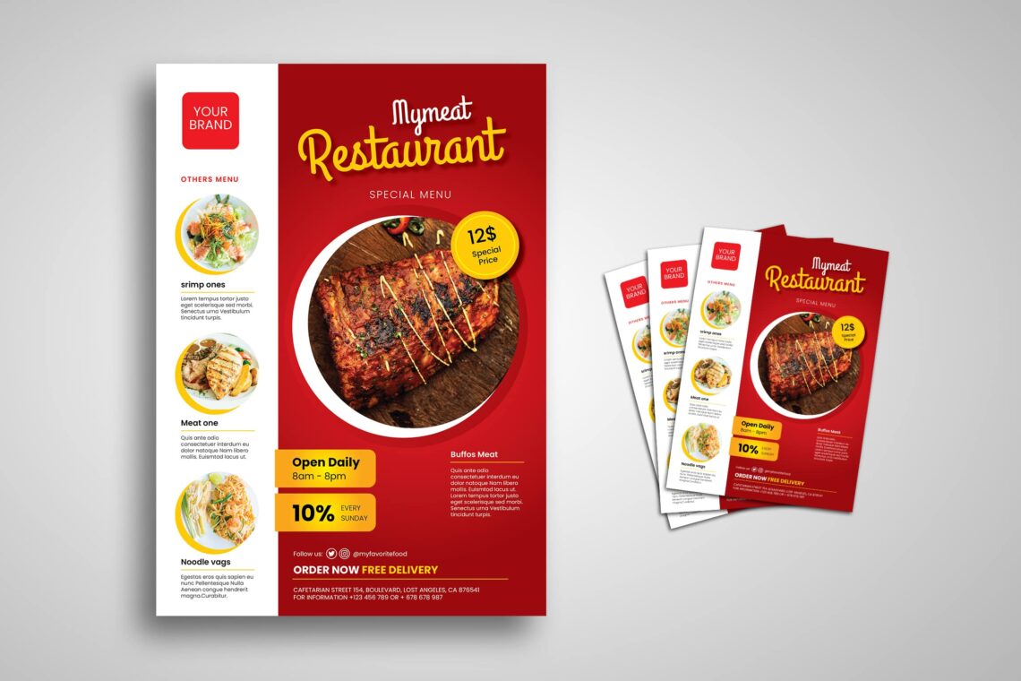 flyers templates food