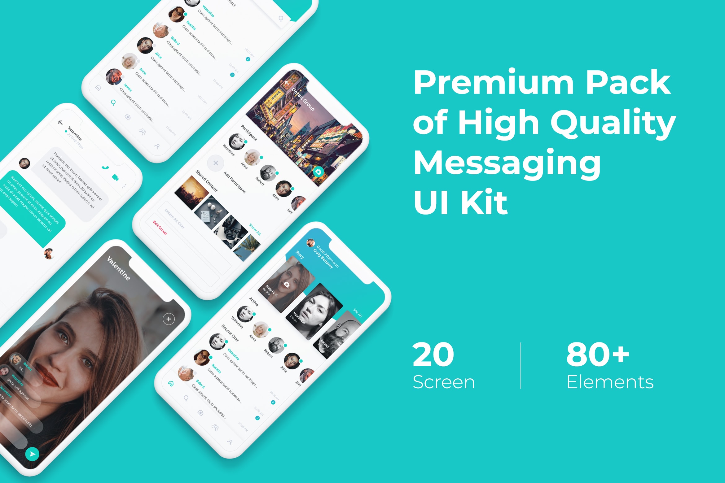 Mobile UI KIT - Messaging App