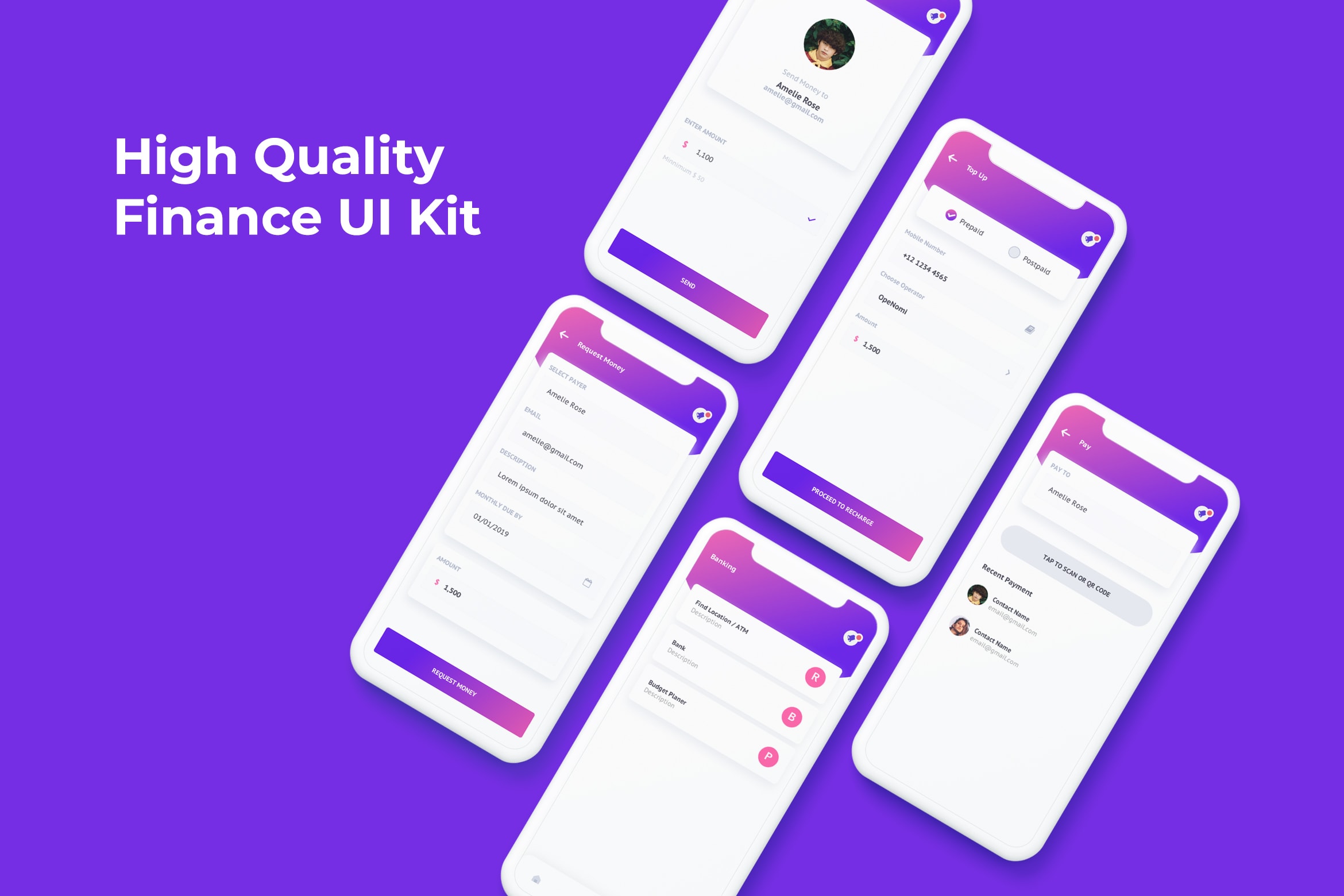 Mobile Ui Kit Finance App Ui Creative