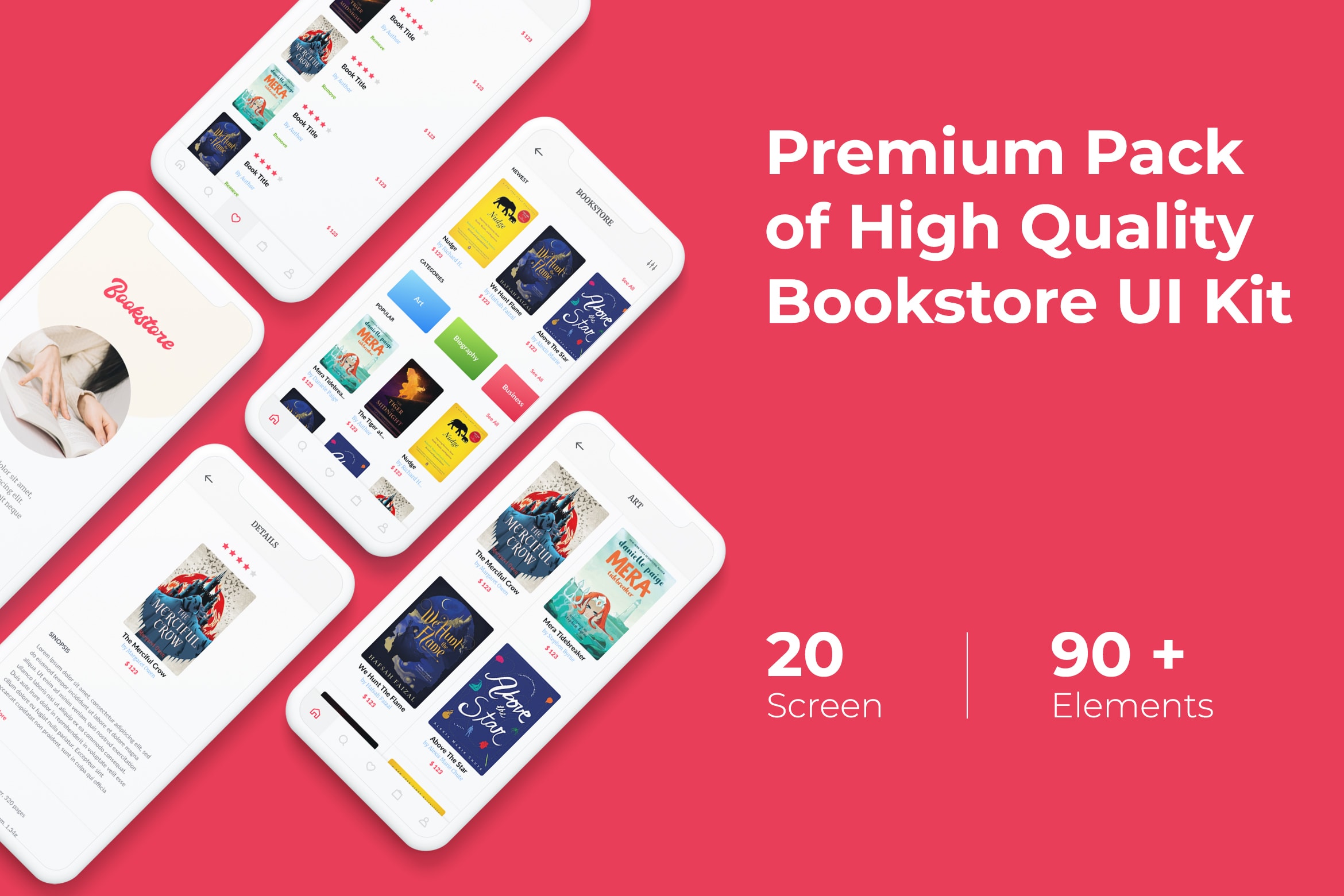 Mobile UI KIT Bookstore App UI Creative