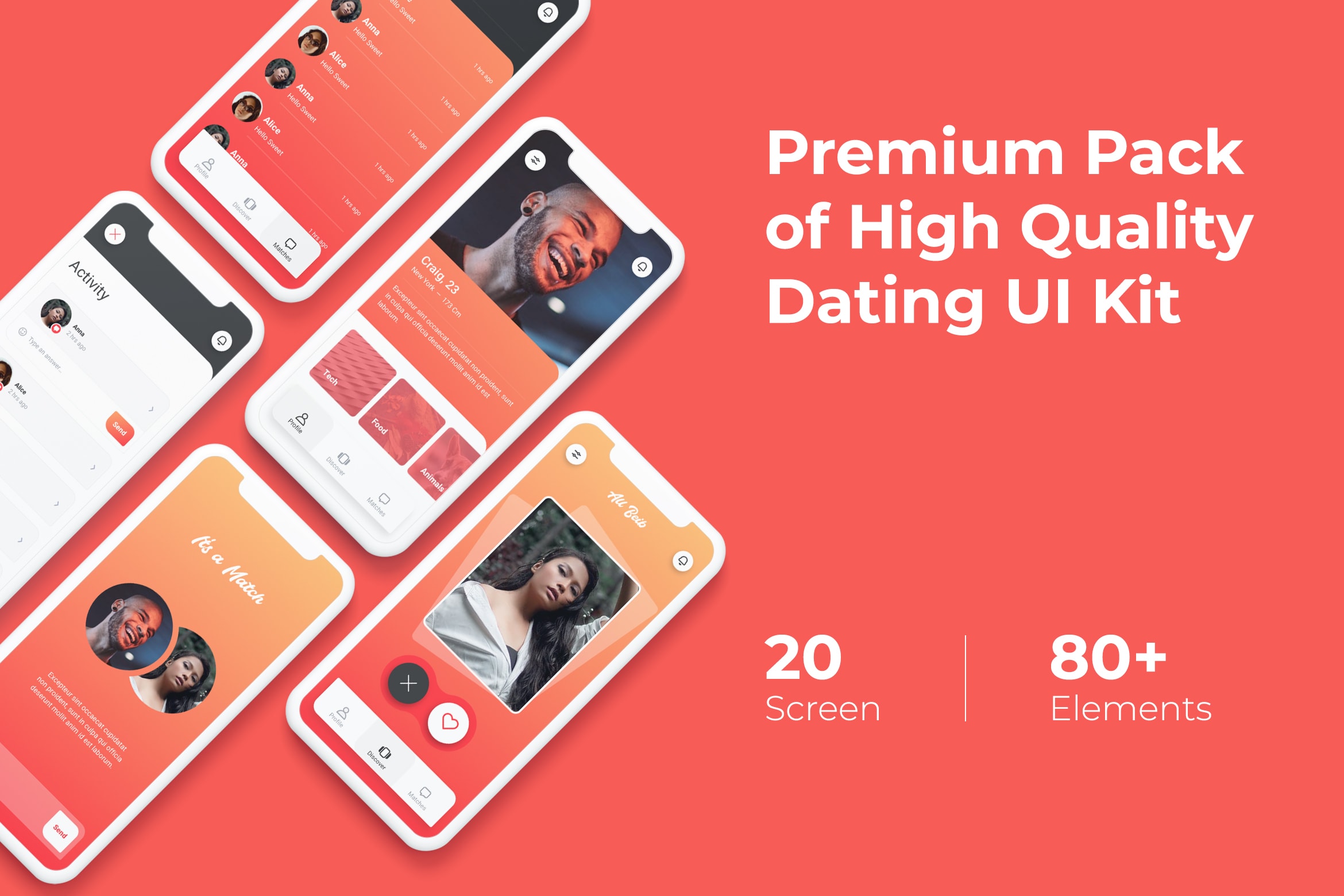 Mobile UI KIT - Dating App