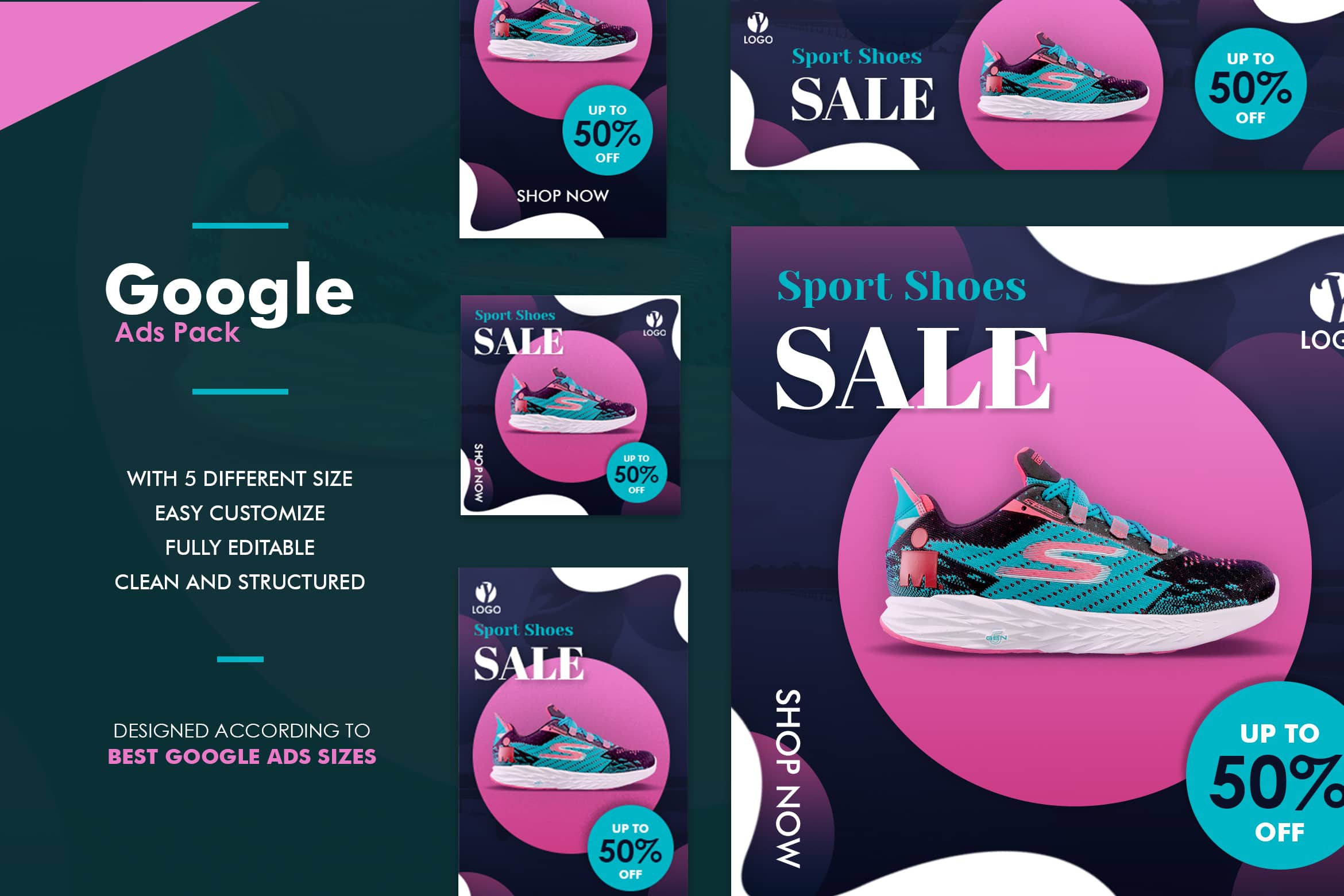 Google Ads Web Banner - Sport Shoes Sale