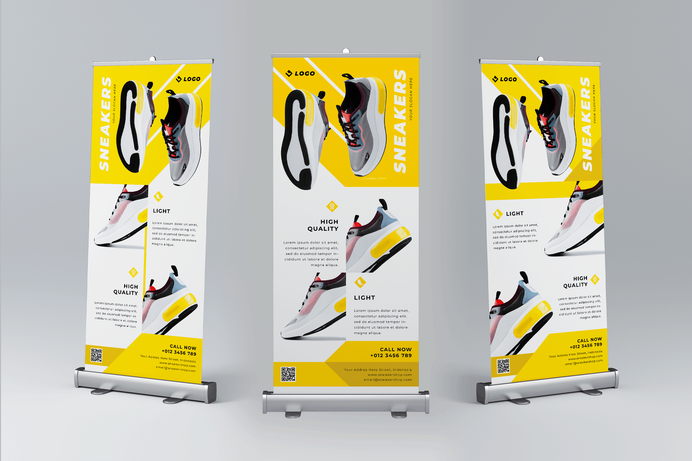 Roll Up Banner - Sneakers Shoes Premium