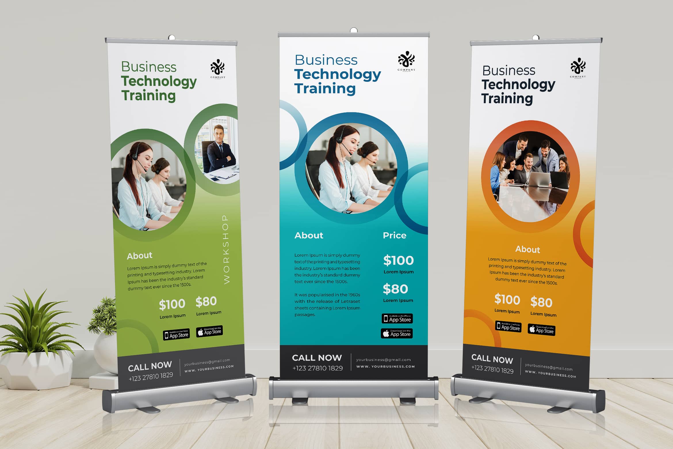 Roll Up Banner – Technology Speech Training - UI Creative