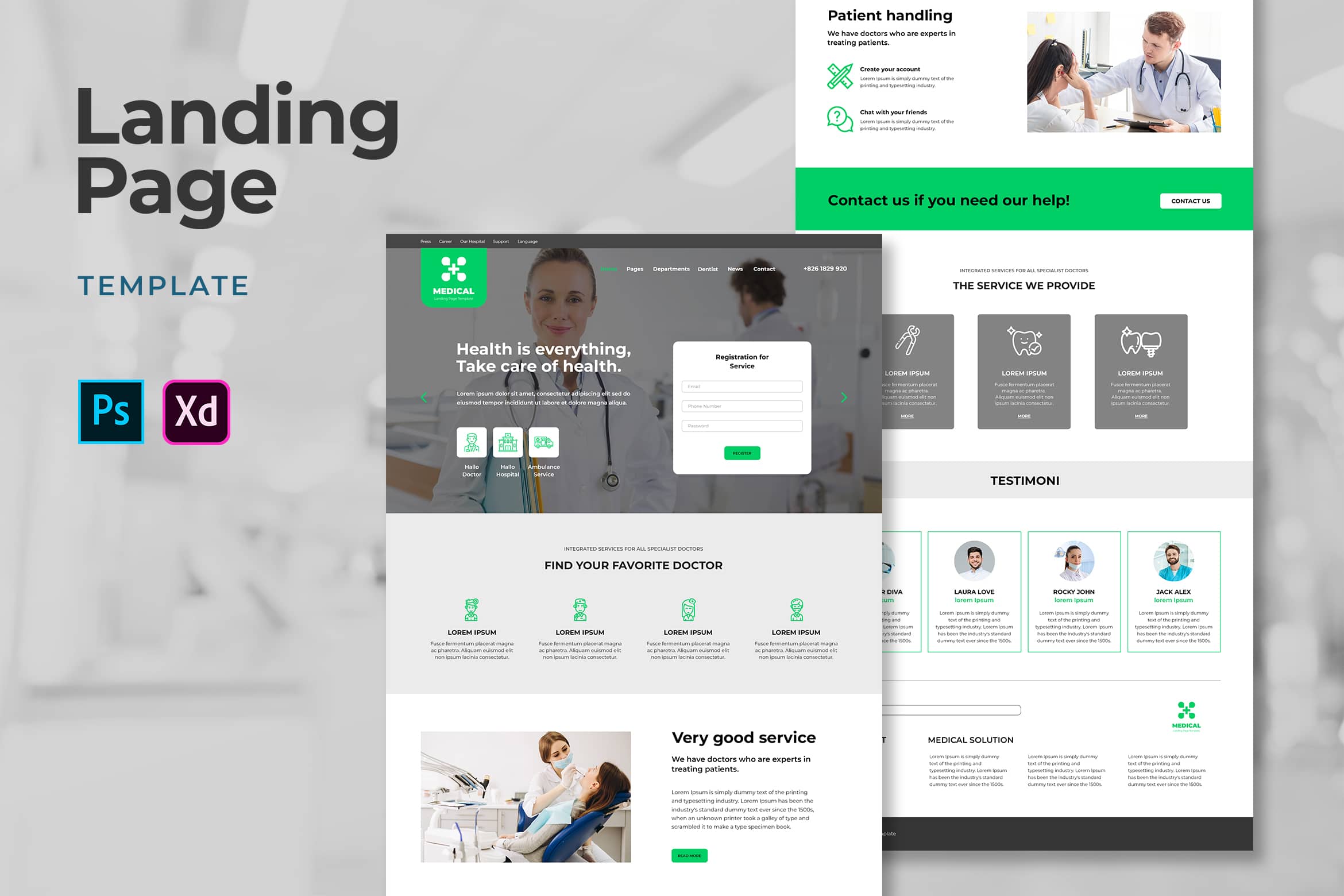 landing pages design template