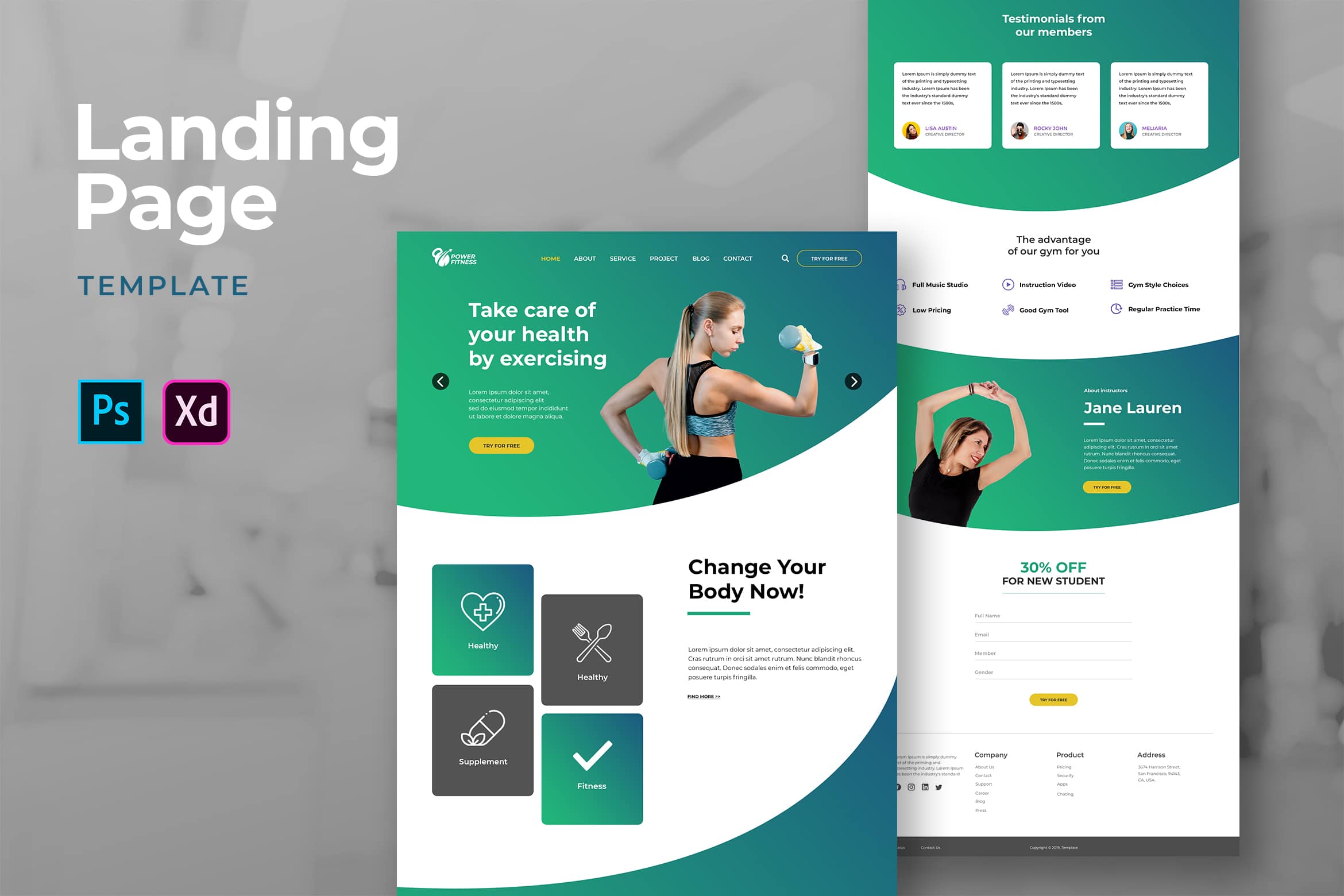 Landing Pages – Healthy Exercise Program 