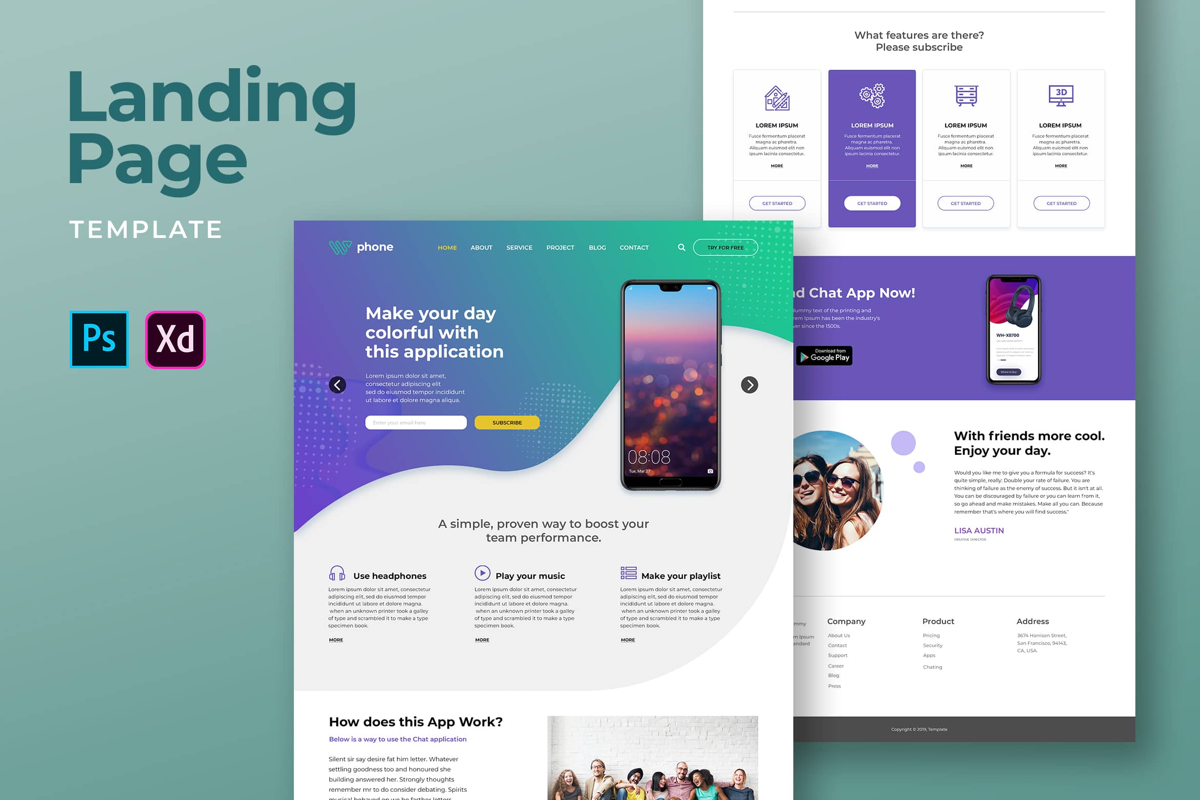 Landing Pages - Fun Music Player