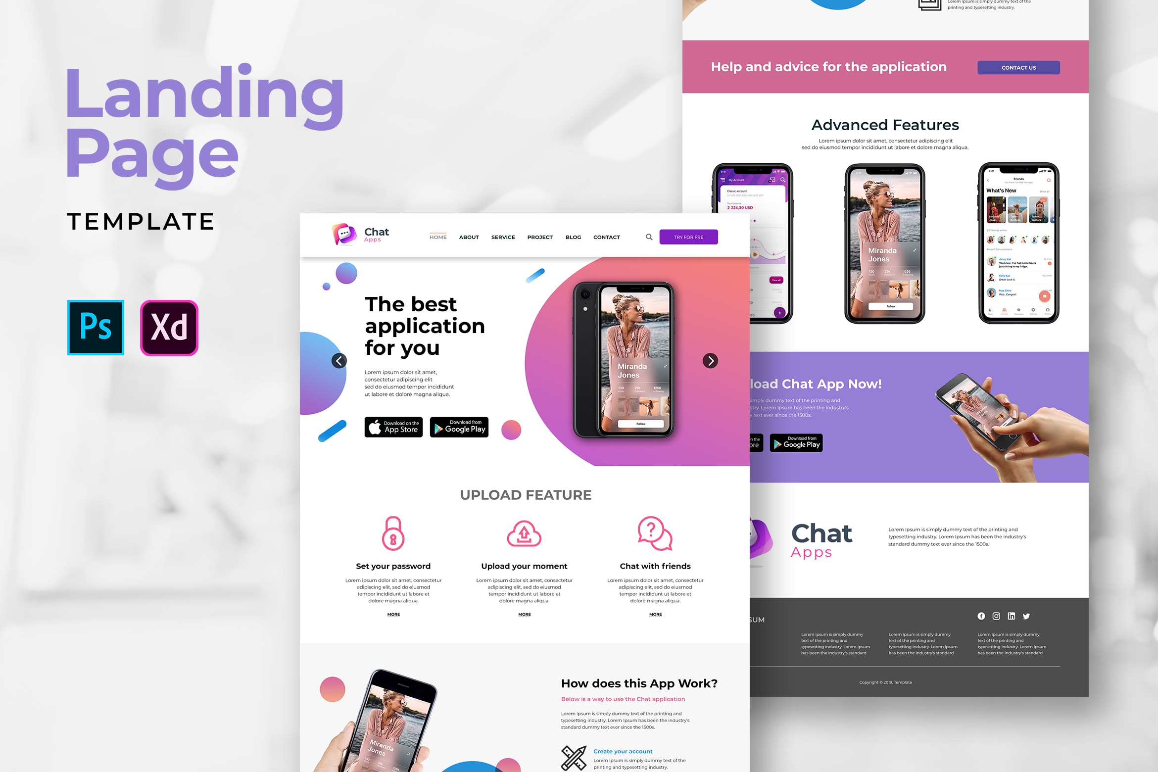 Landing Pages - Chat Apps