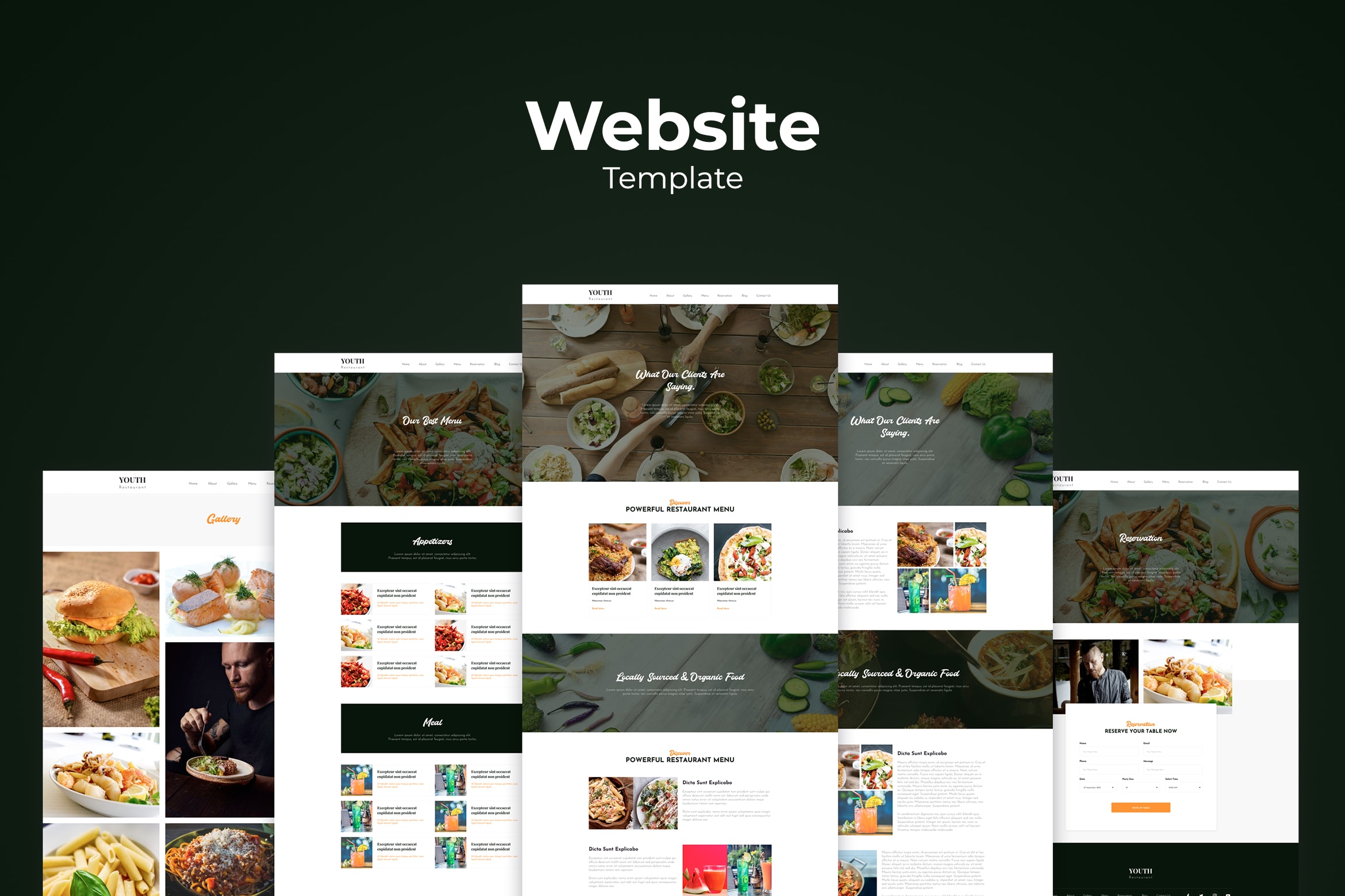 Website Template - Organic Food Resto