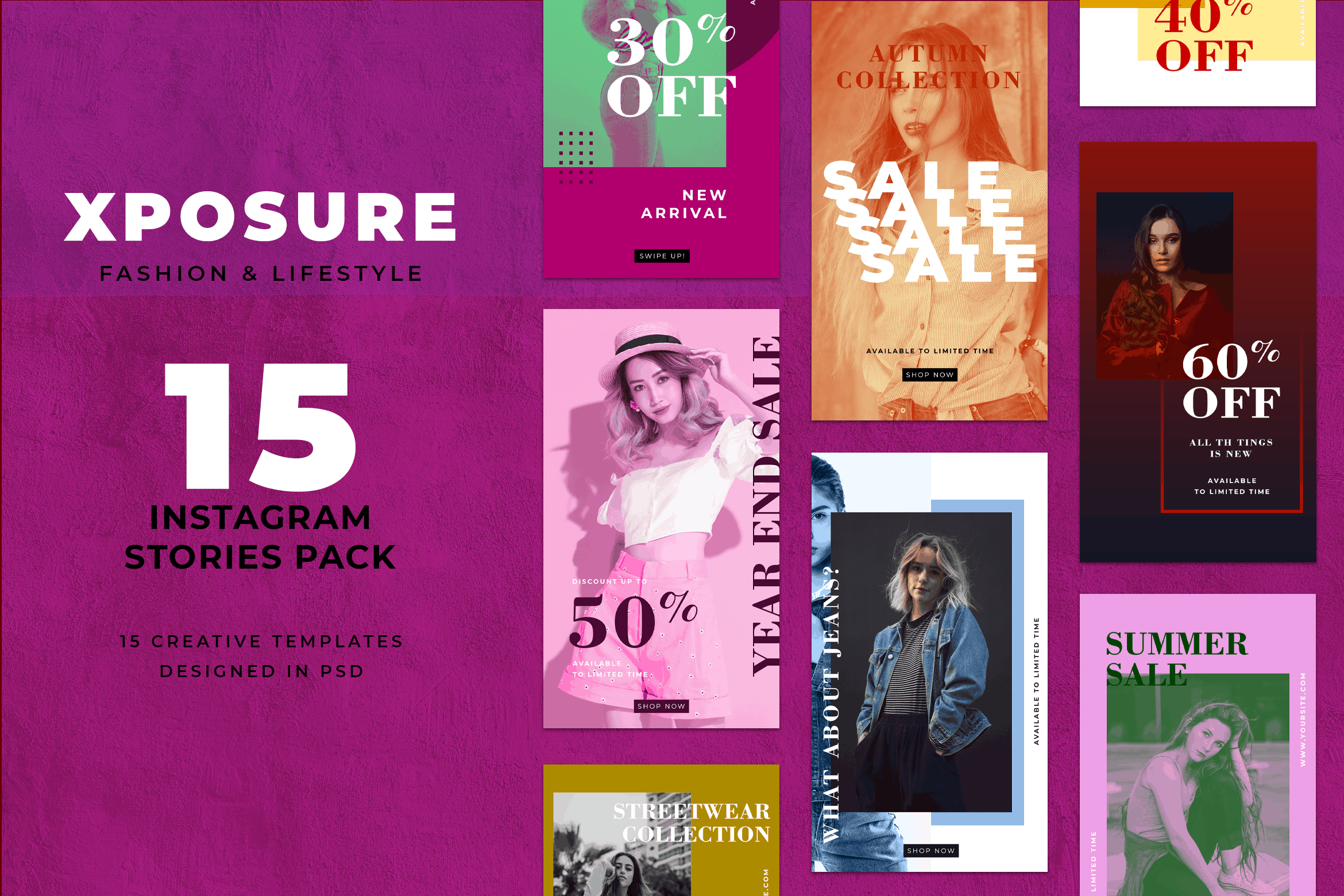 Instagram Stories Exposure Fashion Theme UI Creative