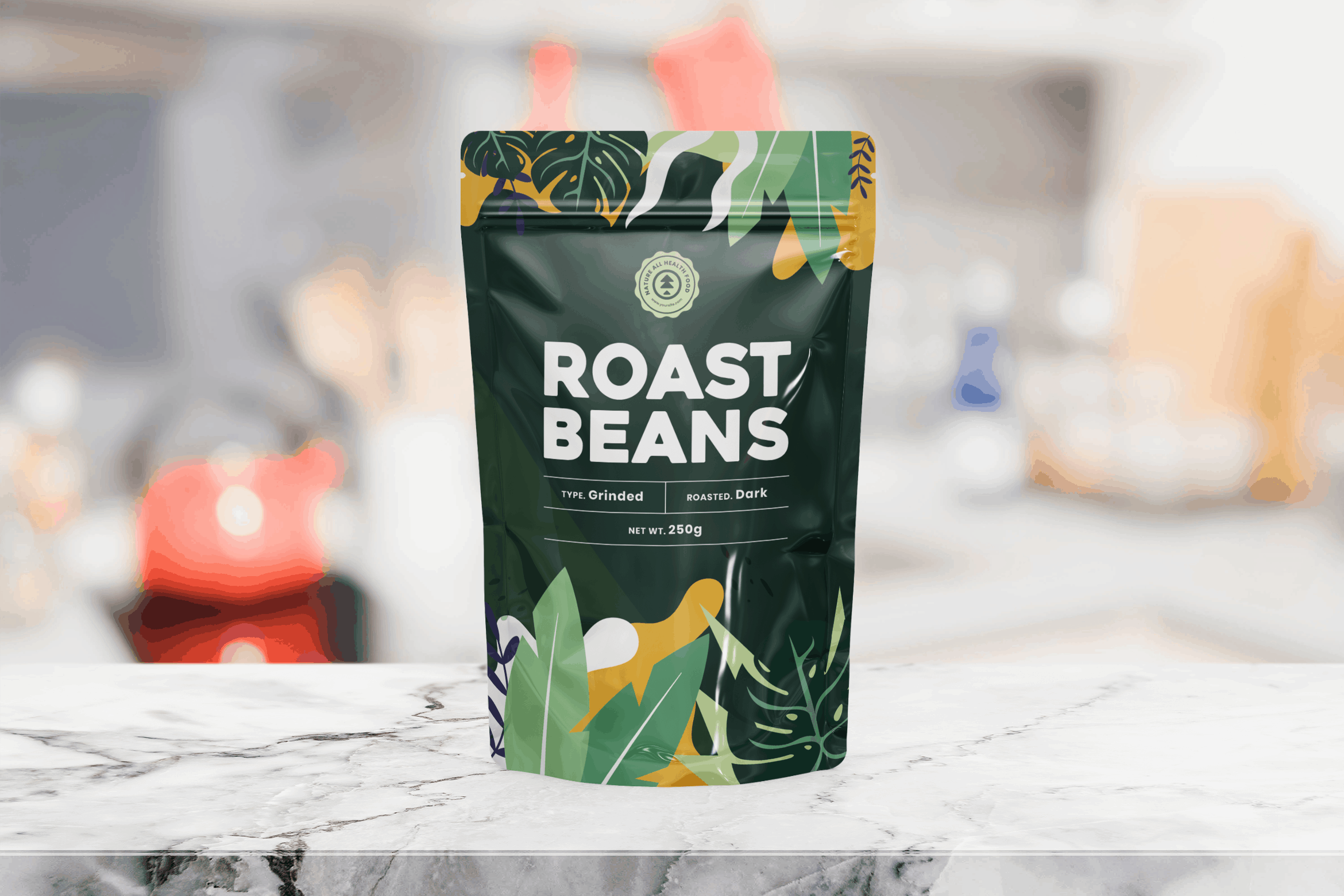 packaging template roast beans