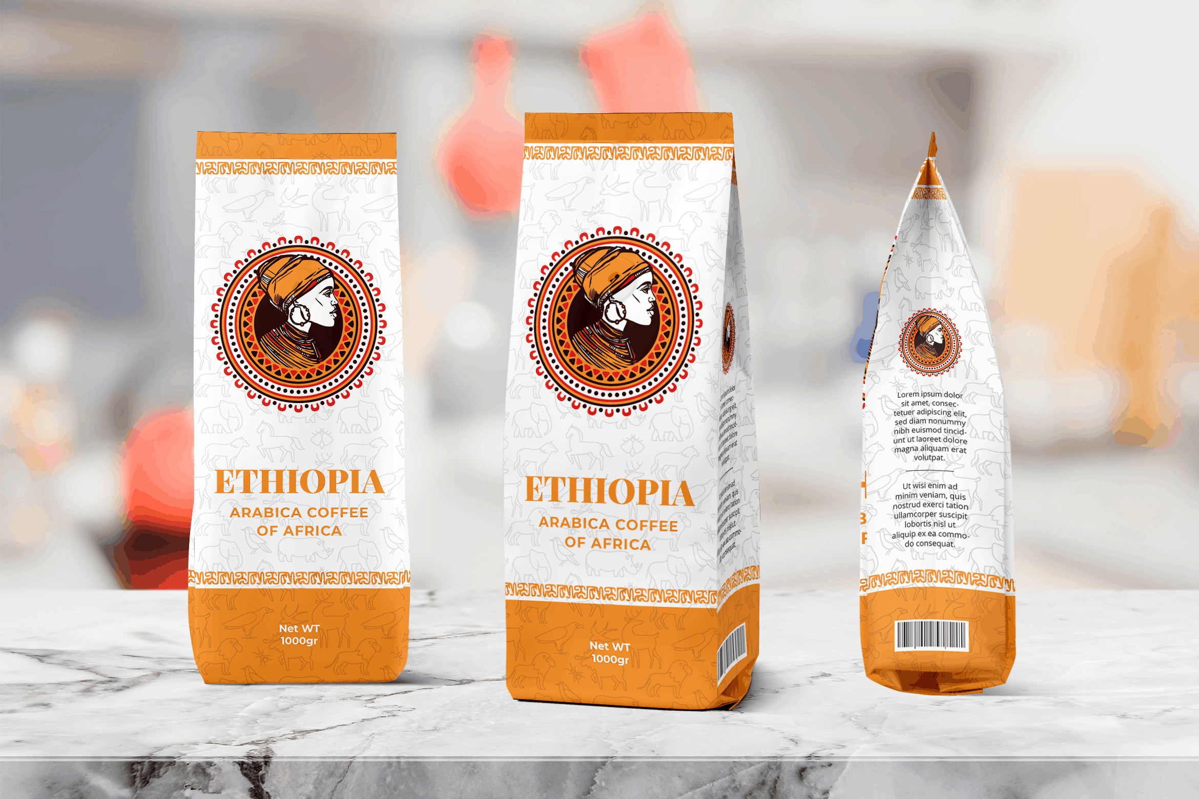 packaging template ethiopia coffee