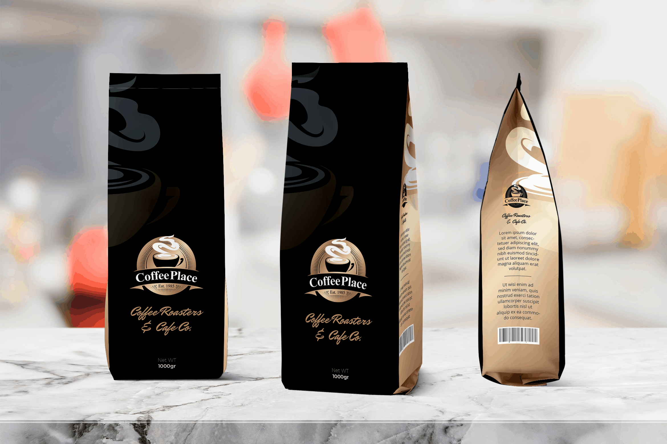 packaging template black coffee