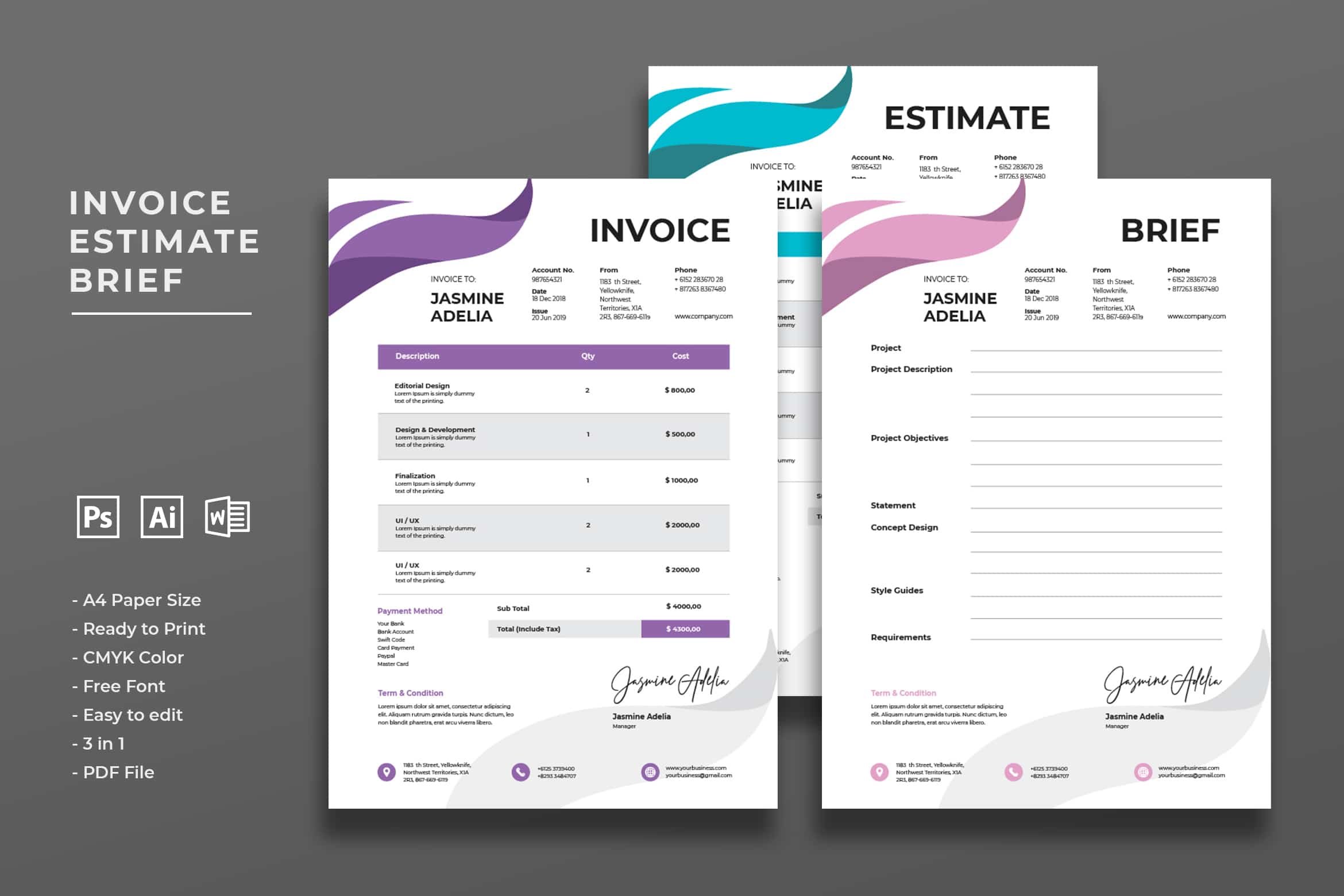 invoice content design