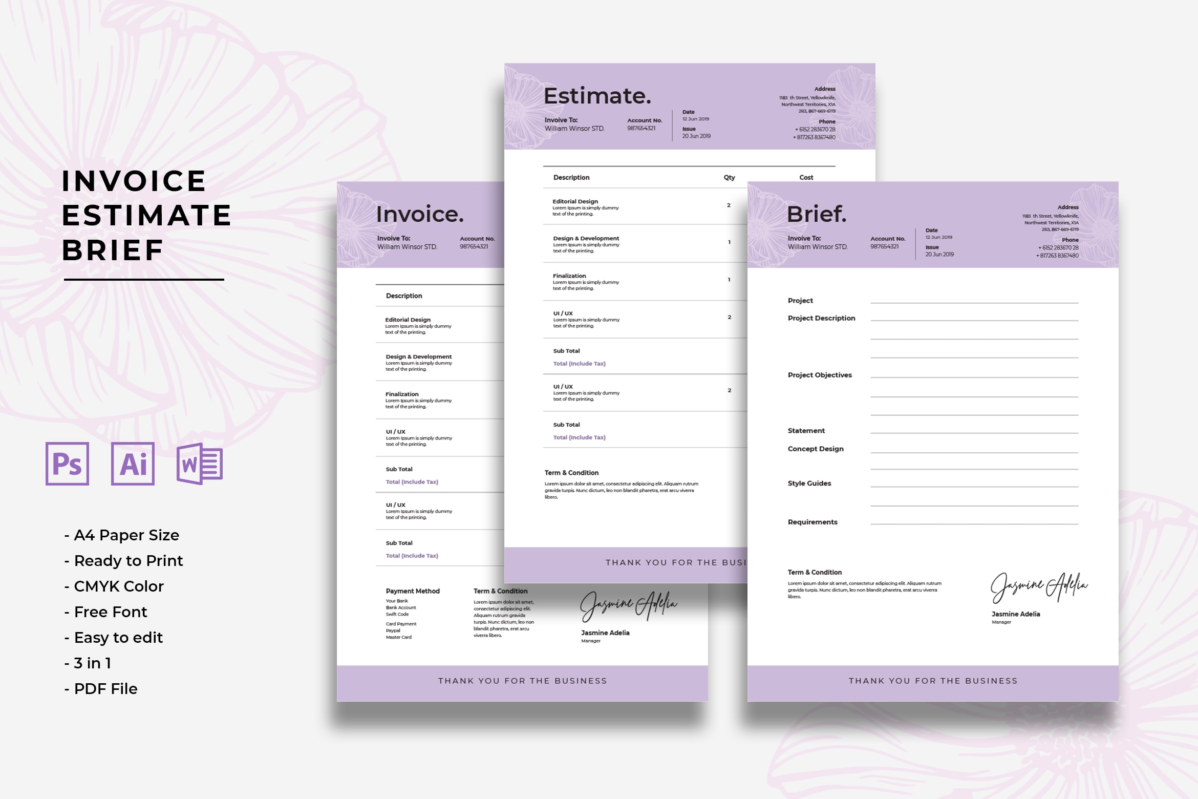 invoice design project