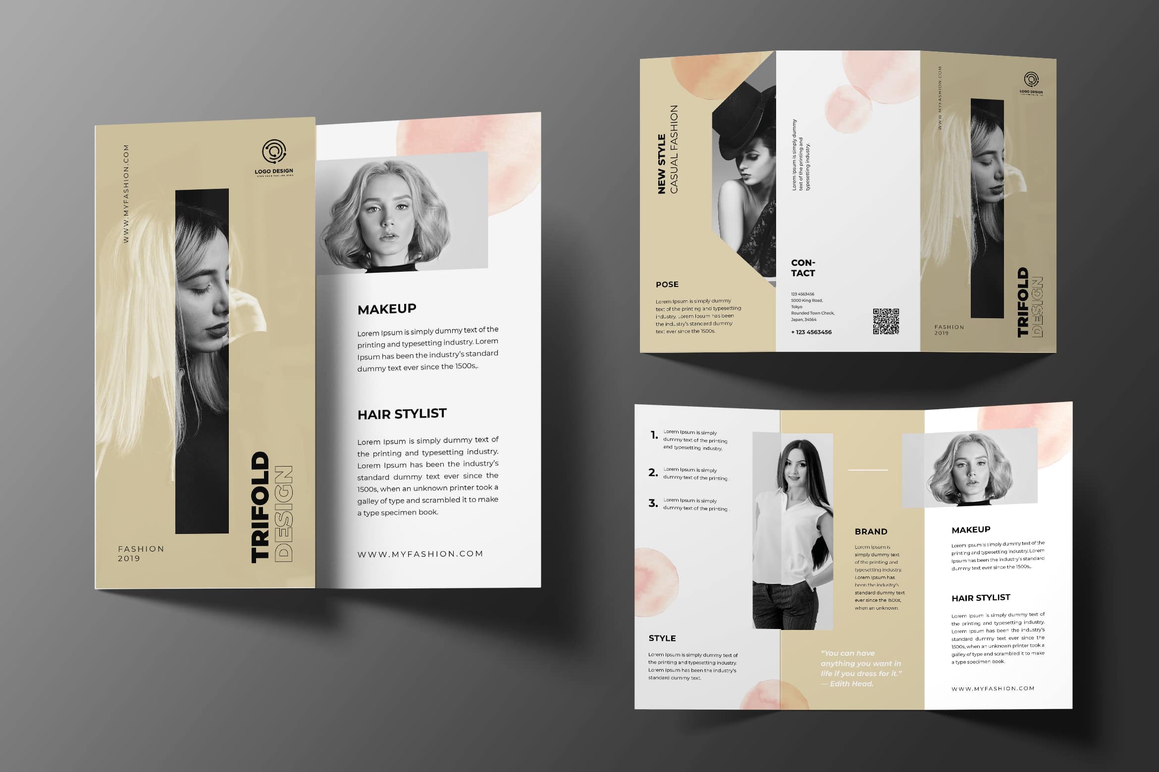 trifold brochure casual fashion