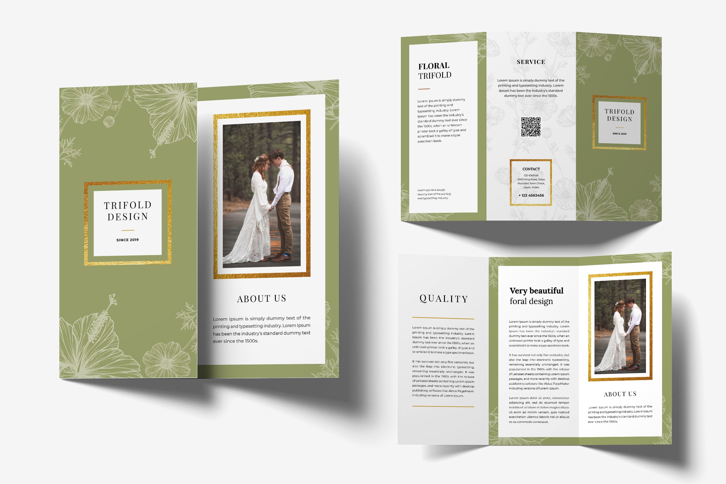 trifold brochure wedding photography