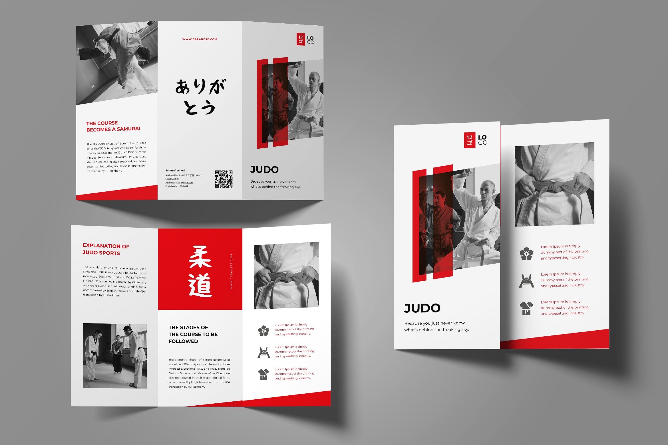 trifold brochure judo sport center