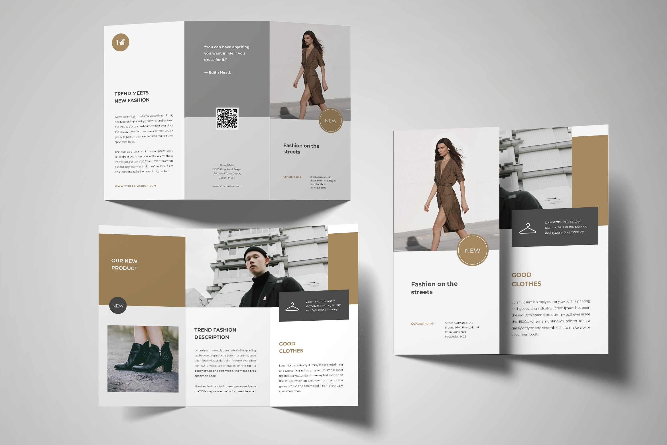 trifold brochure fashion product