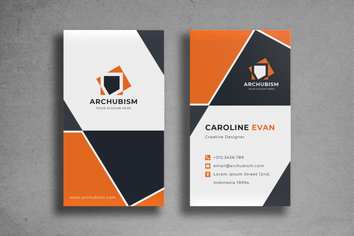 Business Card - Black Orange Template