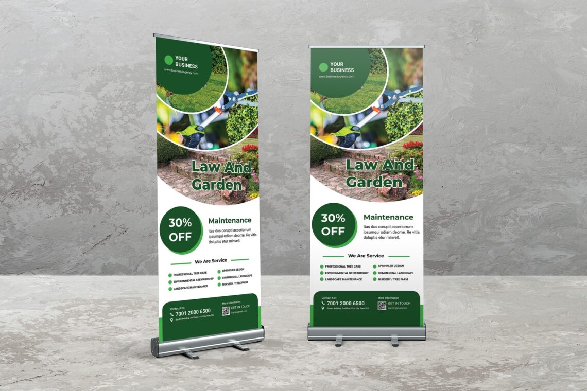 PSD Modern Roll Up Banner · Graphic Yard