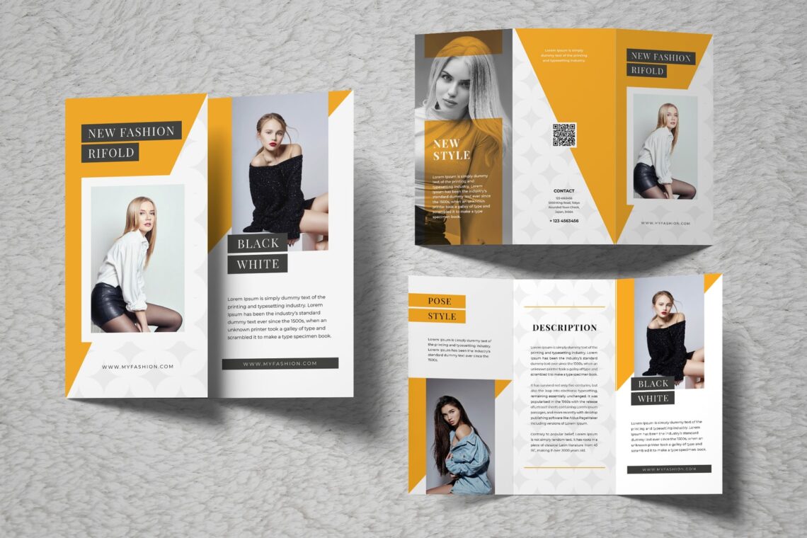 trifold brochure new women s fashion