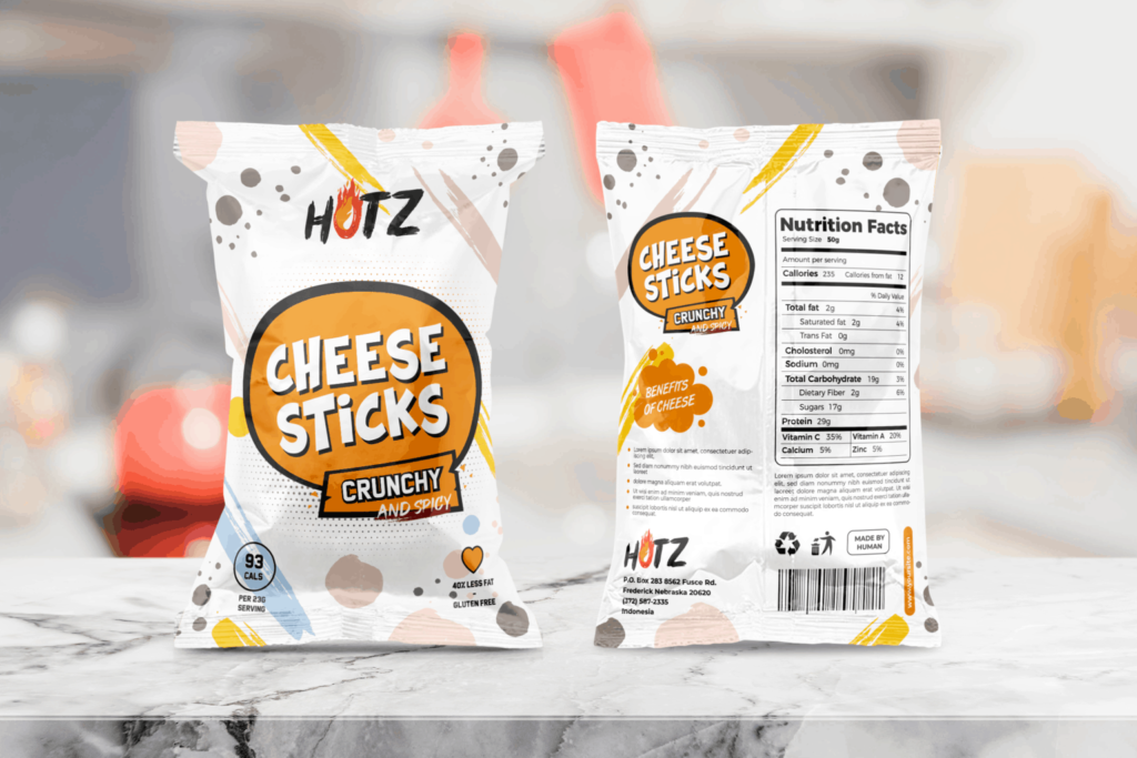 Packaging Template – Cheese Sticks