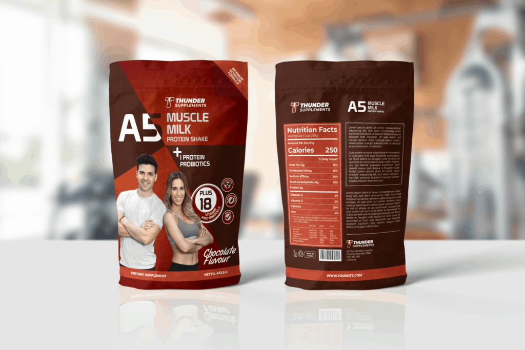 Packaging Template – Muscle Supplement