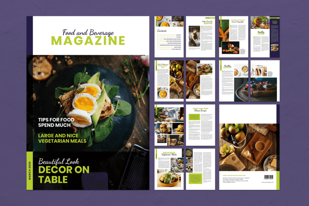 Magazine Template – Food & Beverage